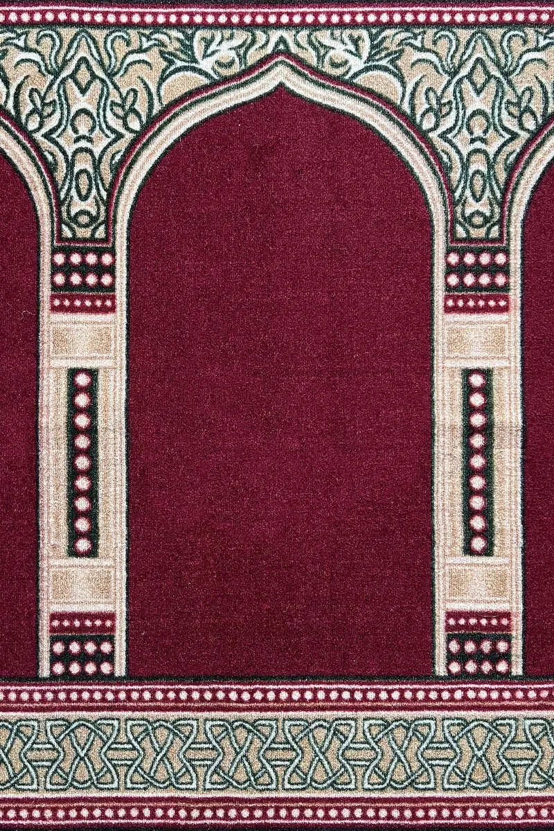 Harmain Maroon Masjid Saf Carpet 2 Harmain Maroon Masjid Saf Carpet