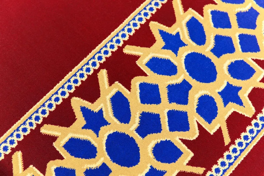 Maryam Deep Red Masjid Carpet 3 Maryam Deep Red Masjid Carpet