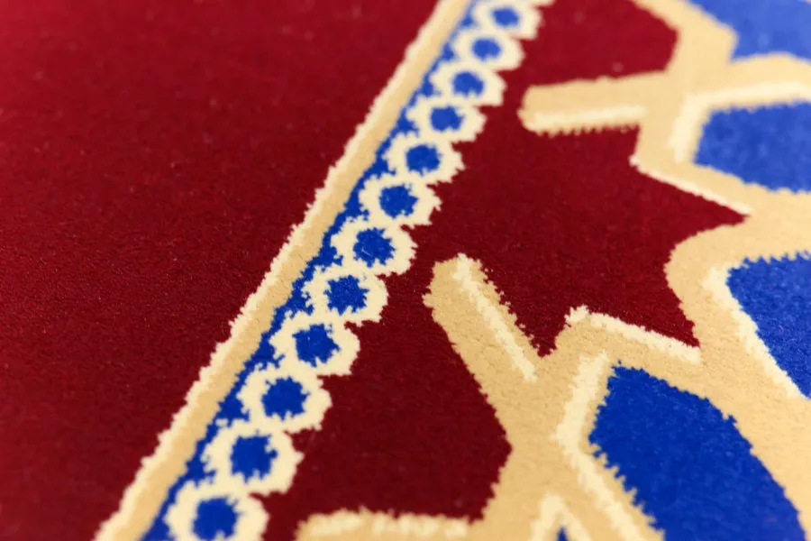 Maryam Deep Red Masjid Carpet 5 Maryam Deep Red Masjid Carpet