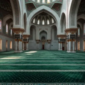Wazir Deep Green Masjid Carpet