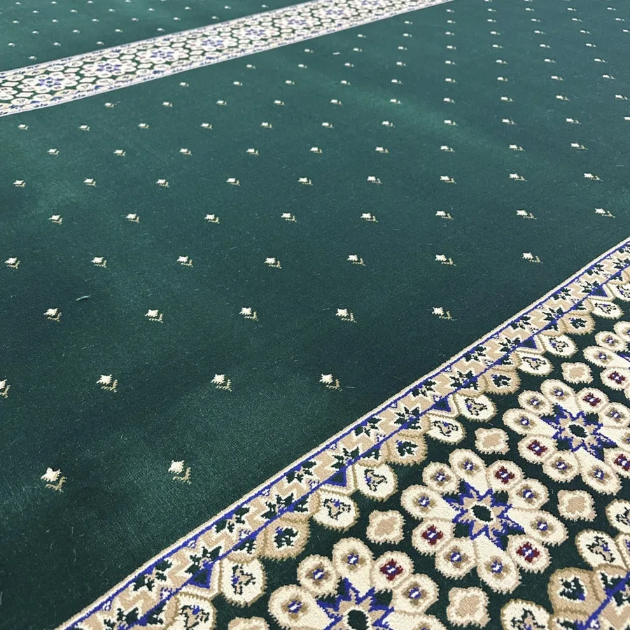 Wazir Deep Green Masjid Carpet 3 Wazir Deep Green Masjid Carpet