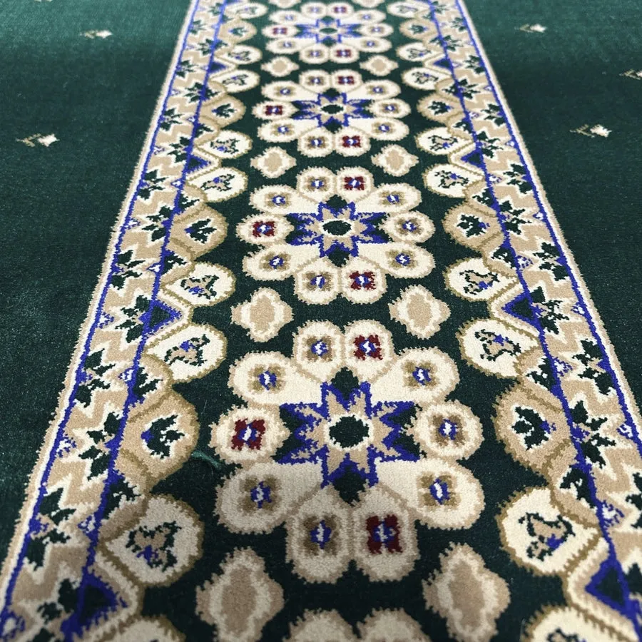 Wazir Deep Green Masjid Carpet 4 Wazir Deep Green Masjid Carpet