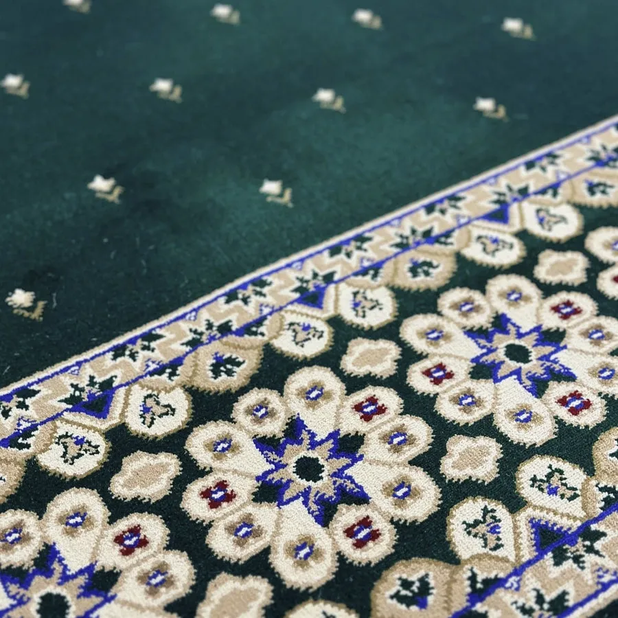 Wazir Deep Green Masjid Carpet 5 Wazir Deep Green Masjid Carpet